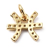 Brass Micro Pave Cubic Zirconia Charms X-ZIRC-F131-16G-12-2