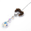 Natural Tiger Eye Big Pendants G-N333-008D-2