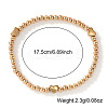 4Pcs Round and Heart Brass Beaded Stretch Bracelet Sets for Women Jewelry Accessories GV4770-1-4