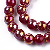 Electroplate Opaque Glass Beads Strands X-GLAA-T032-P6mm-AB05-2