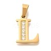 Ion Plating(IP) 304 Stainless Steel Rhinestone Pendants STAS-U035-01G-L-1