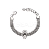 304 Stainless Steel Popcorn Chains Triple Layer Multi-strand Bracelet BJEW-Q775-09P-1