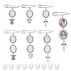 DIY Blank Oval Tibetan Charms Brooches Making Kit JEWB-AR00001-1