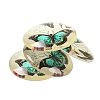 Butterfly Printed Glass Cabochons GGLA-N004-12mm-C01-3