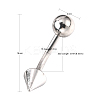 316L Surgical Stainless Steel Eyebrow Ring AJEW-P002-A-10-3
