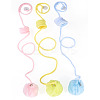 3Pcs 3 Colors Cloth & Iron Spring Ball Cat Toys AJEW-TA0002-21-2