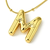 Ion Plating(IP) Initial Letter 304 Stainless Steel Pendant Necklace NJEW-R265-05G-M-1