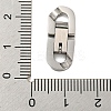 Non-Tarnish 304 Stainless Steel Fold Over Clasps STAS-B029-05B-1-3