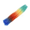 Gradient Color Baking Paint Glass Bead Strands DGLA-A039-T6mm-A014-1