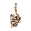 Fashionable Retro Halloween Jewelry 304 Stainless Steel Snake Pendants X-STAS-L017-105AG-1