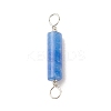 Dyed & Heated Natural Blue Aventurine Connector Charms PALLOY-JF01574-12-3