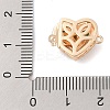 Brass Micro Pave Clear Cubic Zirconia Glass Box Clasps KK-S388-13G-02-3