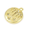 Brass Micro Pave Clear Cubic Zirconia Pendants LS-KK-L238-29G-2
