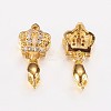 Long-Lasting Plated Brass Micro Pave Cubic Zirconia Ice Pick Pinch Bails ZIRC-F069-22G-2