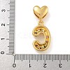Brass Micro Pave Colorful Cubic Zirconia Pendants KK-P281-01G-C-3