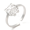 Non-Tarnish 304 Stainless Steel Open Cuff Rings LS-RJEW-H213-01P-3