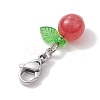 Round Resin Imitation Cat Eye Pendant Decortion HJEW-JM01986-02-5