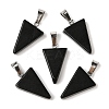 Natural Obsidian Pendants G-B127-04P-06-2