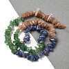 Natural Orange Moonstone & Green Aventurine & Blue Aventurine Beads Strands G-L610-A09-01-2