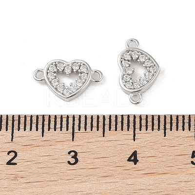 Rhodium Plated 925 Sterling Silver Pave Clear Cubic Zirconia Links STER-O006-02P-1