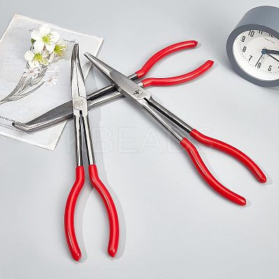 High Carbon Steel Bent Needle Nose Pliers PT-WH0006-05A-1