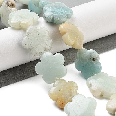 Natural Flower Amazonite Beads Strands G-F769-F01-02-1