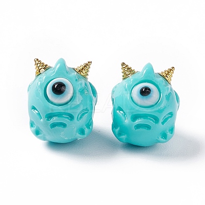 Halloween Opaque Resin Beads RESI-F033-01C-1