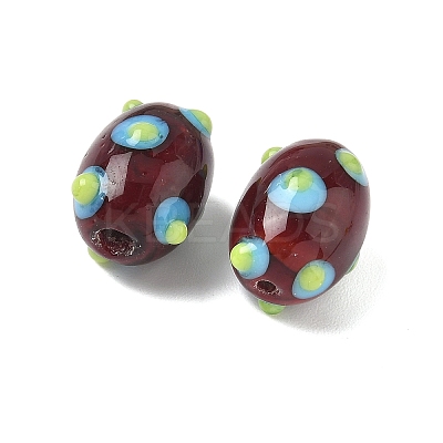 Handmade Lampwork Bumpy Beads LAMP-U004-04B-1