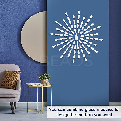 Glass Mosaic Mirror Tiles DIY-OC0005-49-1