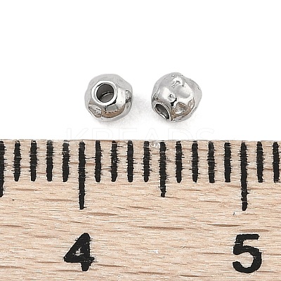Anti-Tarnish Textured 316 Surgical Stainless Steel Beads STAS-M106-01C-P-1