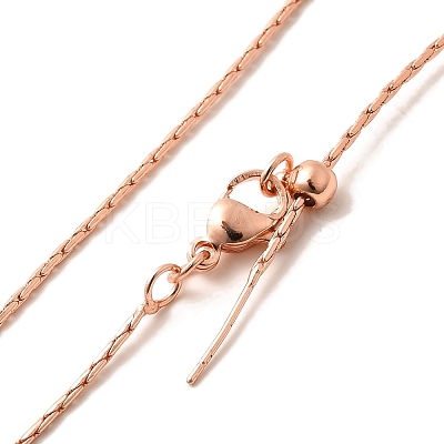 1mm Rack Plating Brass Boston Link Chain Adjustable Slider Necklaces for Women Men MAK-L044-37RG-1