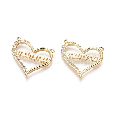 Brass Pendants ZIRC-L087-001G-1