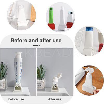 4Pcs 4 Style Plastic Toothpaste Squeezer AJEW-FH0001-73-1