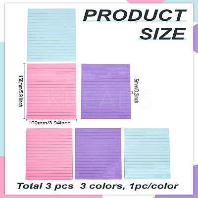 3Pcs 3 Colors Paper Sticky Note Pads DIY-LP0002-29-1