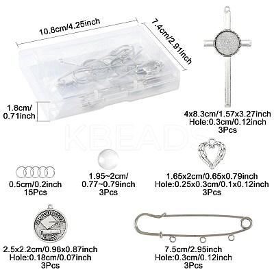 Iron Kilt Pins Brooch Findings DIY-FS0009-47-1