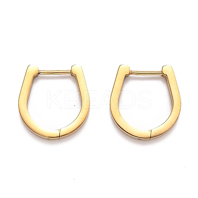 304 Stainless Steel Huggie Hoop Earrings STAS-J033-14B-G-1