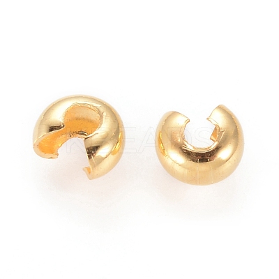 Iron Crimp Beads Covers X-IFIN-H028-G-1