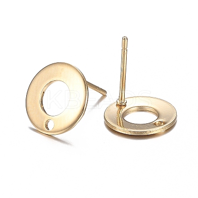 304 Stainless Steel Stud Earring Findings X-STAS-H104-01G-1
