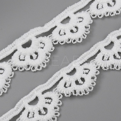 Polyester Lace Trims OCOR-WH0082-05B-1