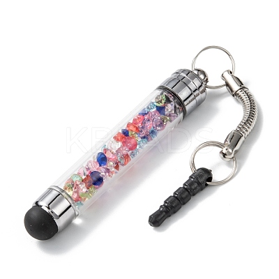 Iron Plastic Bullet Shaped Capacitive Stylus Silicone Touch Screen Pen HJEW-G014-01A-1