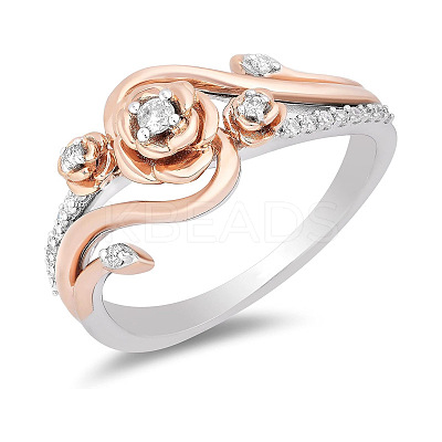 Alloy Micro Pave Cubic Zirconia Finger Rings FS-WGEF5D1-03-1