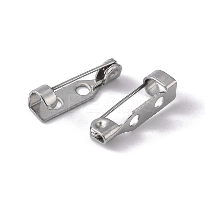 Tarnish Resistant 304 Stainless Steel Brooch Pin Back Bar Findings STAS-J011-09B-1