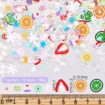 130G 10 Style Plastic Bubble Beads FIND-OC0004-04-1