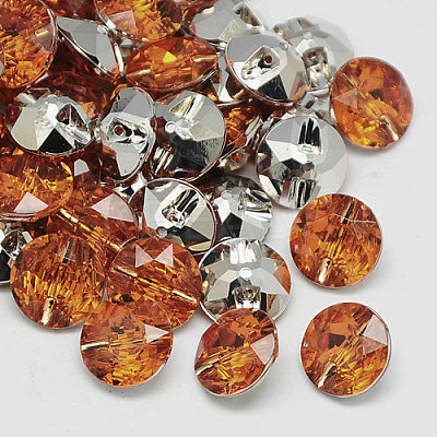 Taiwan Acrylic Rhinestone Buttons BUTT-F020-28mm-37-1