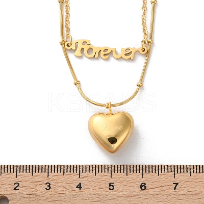316 Surgical Stainless Steel Double Layer Necklaces LS-NJEW-P324-03B-G-1