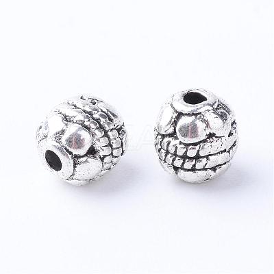 Tibetan Style Alloy Spacer Beads TIBE-Q063-43AS-RS-1