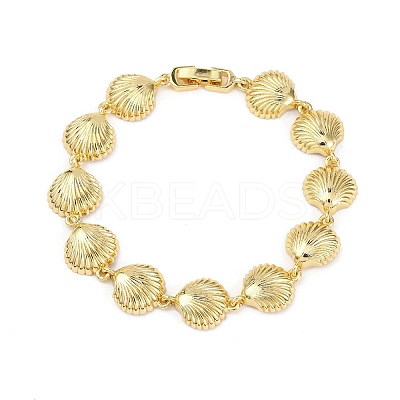 Brass Link Bracelets for Women BJEW-H209-01B-G-1