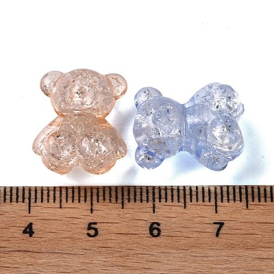 Crackle Transparent Acrylic Beads OACR-G033-05D-1