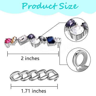 13Pcs 13 Styles Zinc Alloy Shoes Buckle Clips FIND-SZ0001-46P-1