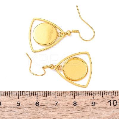 304 Stainless Steel Earring Cabochon Settings STAS-D267-01E-G-1